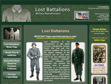 Tablet Screenshot of lostbattalions.com